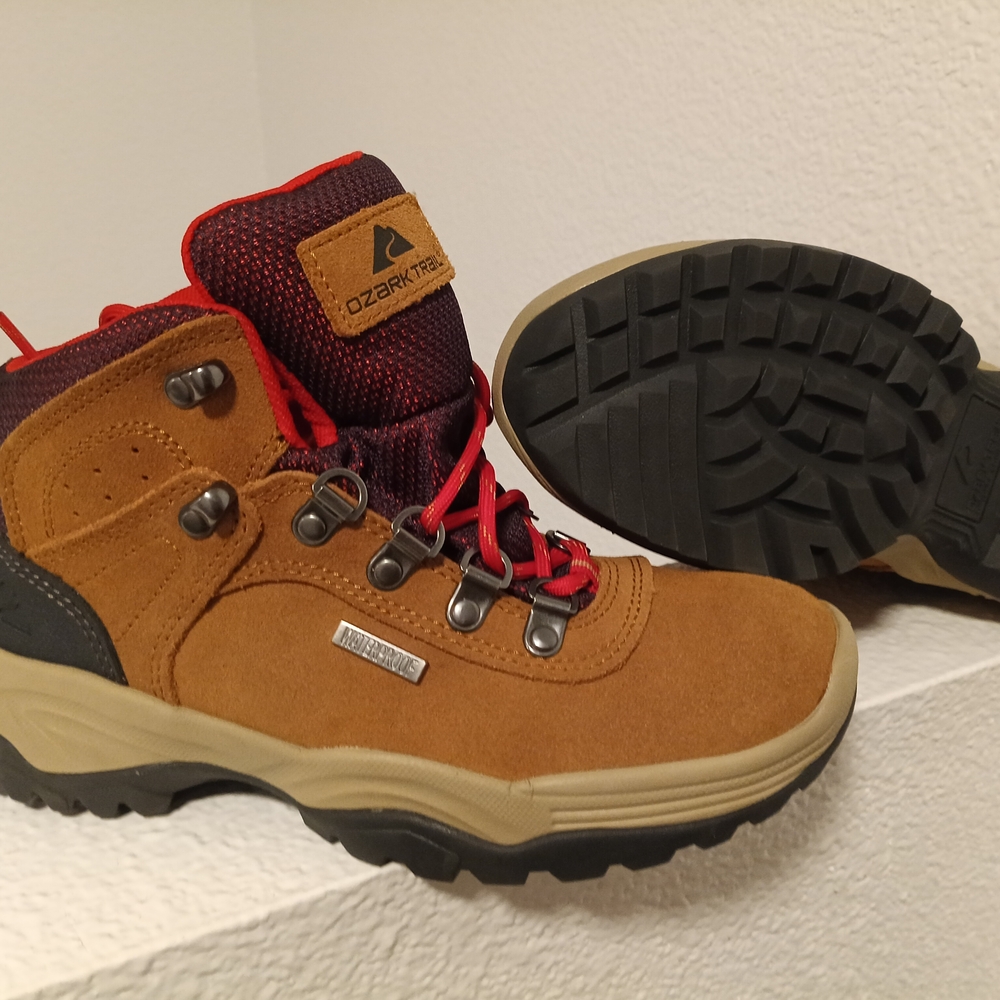 Ozark Trail Kids' Tan and Red Boots